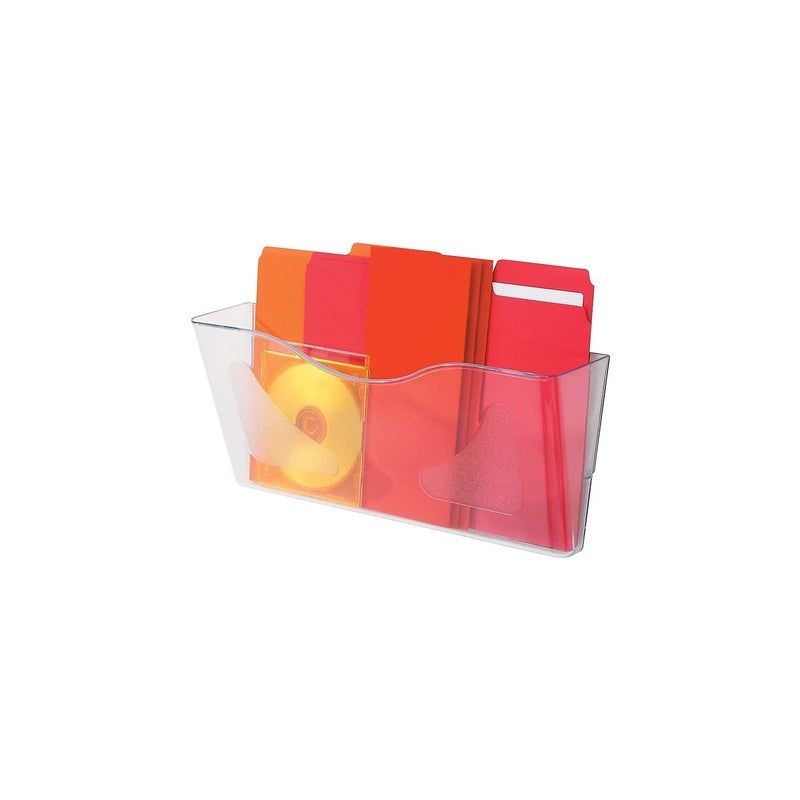 Deflecto 63101 Docupocket landscape orientation wall file pocket, 14-3/4wx4dx7h, clear - Image 3